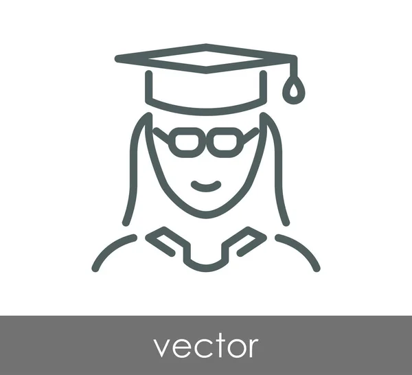 Icône de diplôme d'études supérieures — Image vectorielle