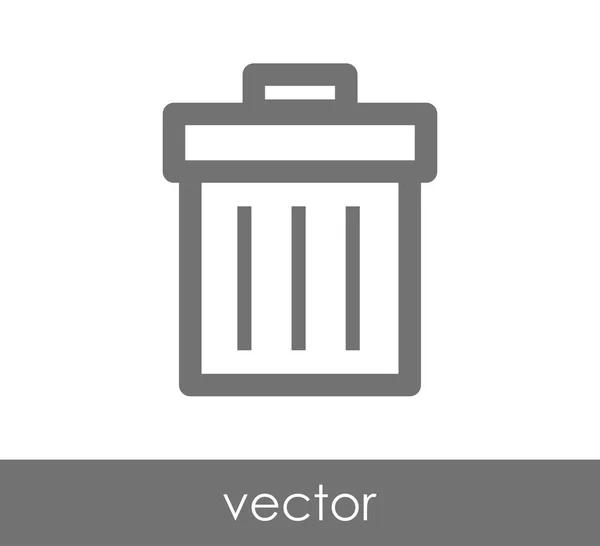 Garbage bin icon — Stock Vector