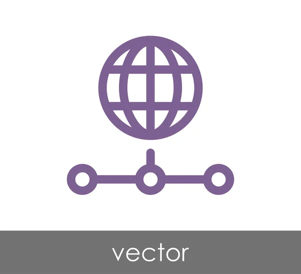 Ícone web terra — Vetor de Stock