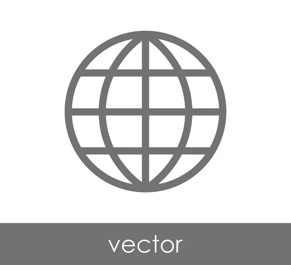 Icono web de tierra — Vector de stock