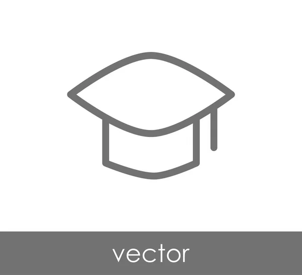 Ícone de boné de graduação — Vetor de Stock