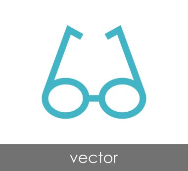 gözlük düz simgesi