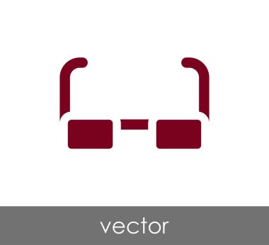 gözlük düz simgesi