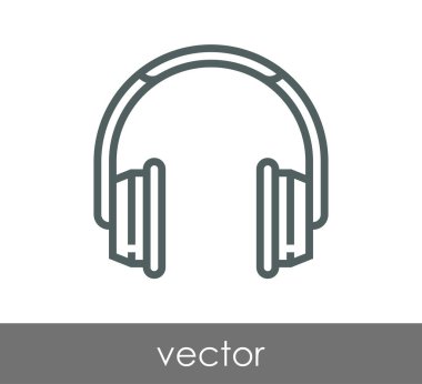 Tasarım kulaklıklar simgesinin