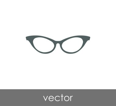 gözlük düz simgesi