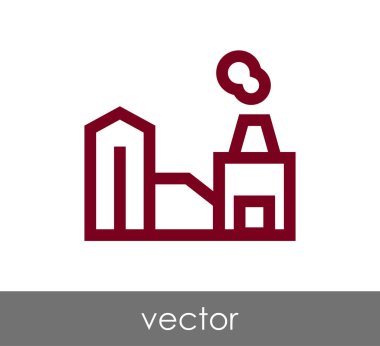 Fabrika düz simgesi