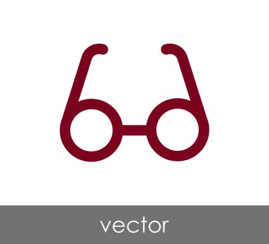 gözlük düz simgesi