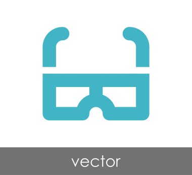 gözlük düz simgesi