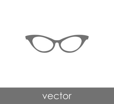 gözlük düz simgesi