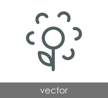 çiçek simgesi illüstrasyon 