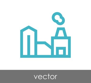 Fabrika düz simgesi