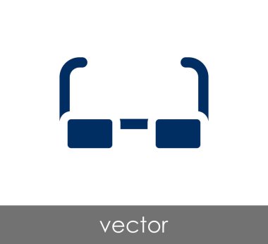 gözlük düz simgesi