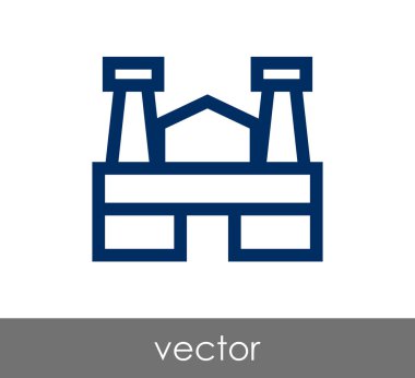 Fabrika düz simgesi