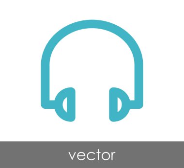 Tasarım kulaklıklar simgesinin