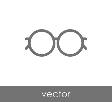 gözlük düz simgesi