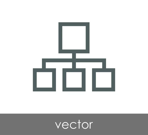 Illustrazione icona gerarchia — Vettoriale Stock
