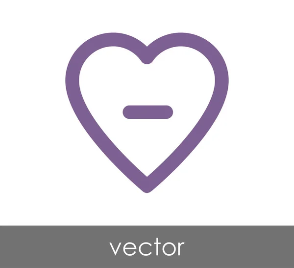 Simple icono del corazón — Vector de stock