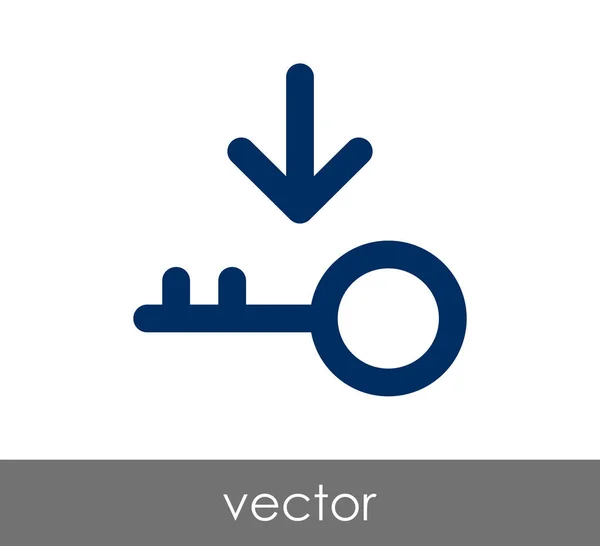 Conception de l'icône clé — Image vectorielle