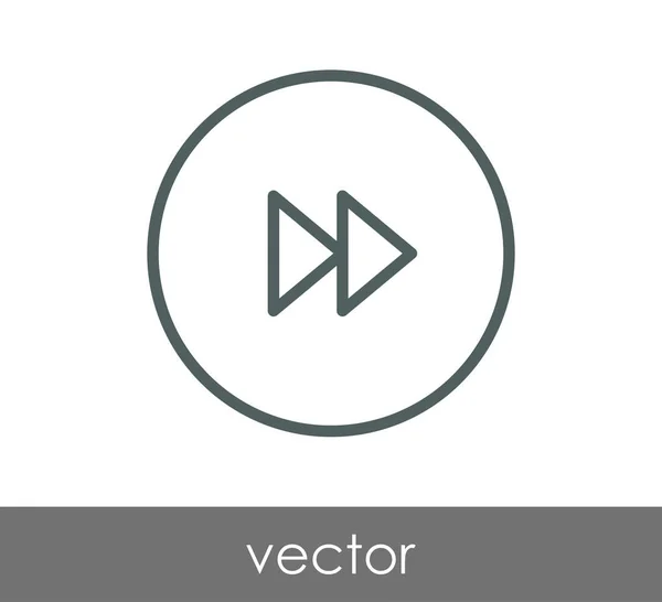 Rychle vpřed ikona — Stockový vektor