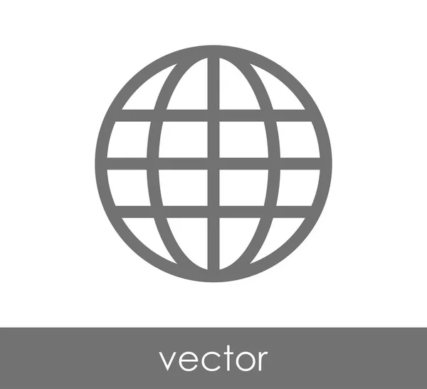 Icône web terre — Image vectorielle