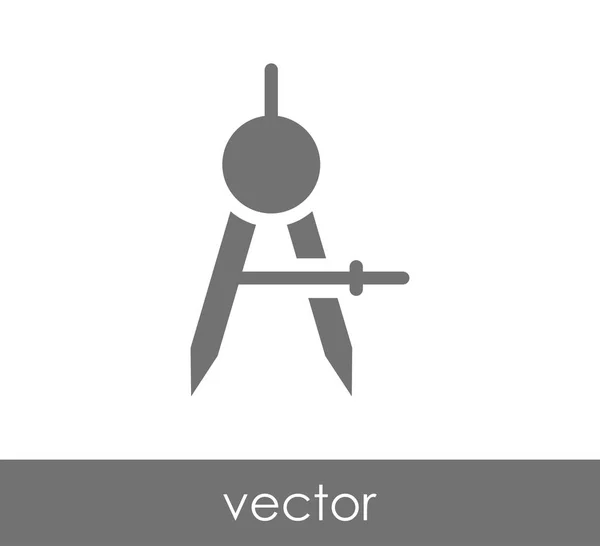 Ritning kompass ikonen — Stock vektor