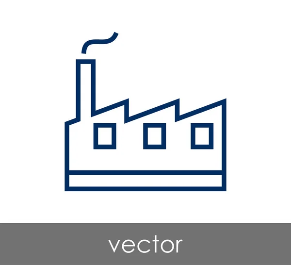 Icono plano de fábrica Vector De Stock