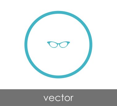gözlük düz simgesi