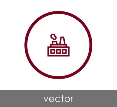 Fabrika düz simgesi