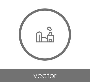 Fabrika düz simgesi