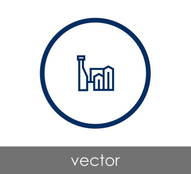 Fabrika düz simgesi