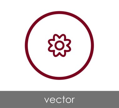 çiçek simgesi illüstrasyon 