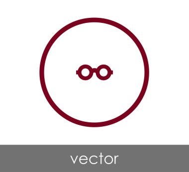 gözlük düz simgesi