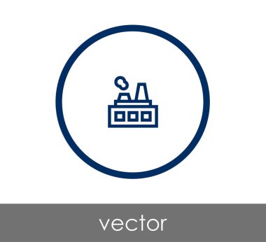 Fabrika düz simgesi