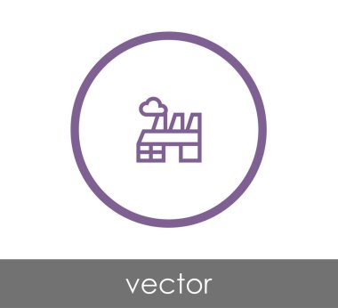 Fabrika düz simgesi