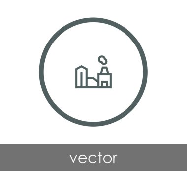 Fabrika düz simgesi