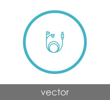 Kulaklık düz simgesi 