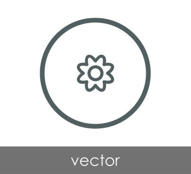 çiçek simgesi illüstrasyon 