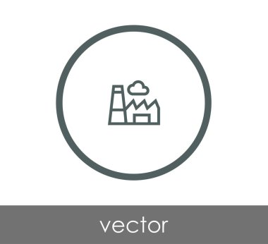 Fabrika düz simgesi