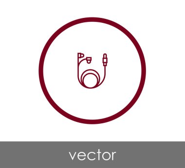 Kulaklık düz simgesi 