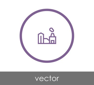 Fabrika düz simgesi