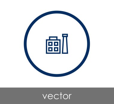 Fabrika düz simgesi