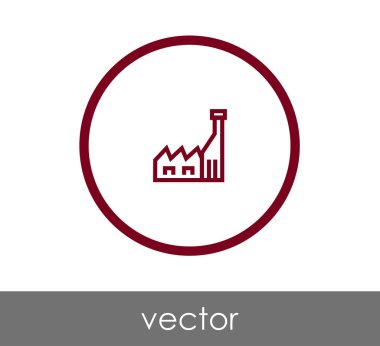 Fabrika düz simgesi