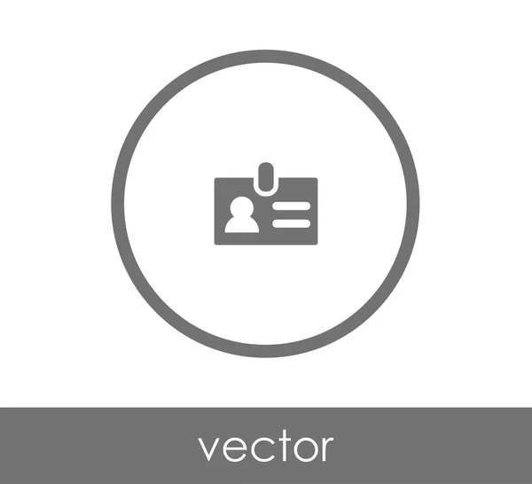 Ícone do cartão de identificação — Vetor de Stock