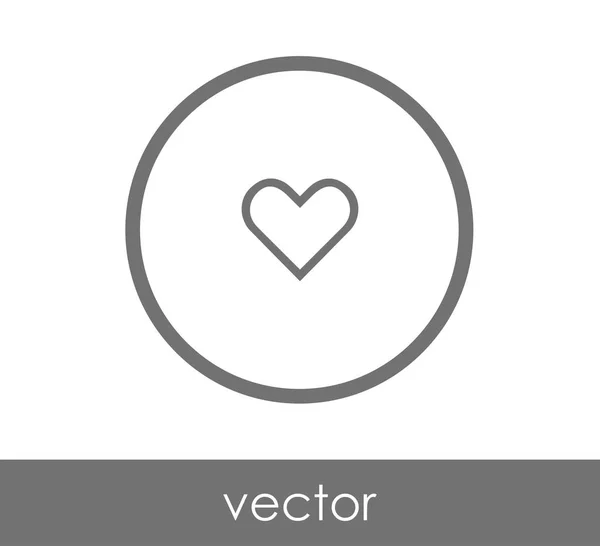 Simple icono del corazón — Vector de stock