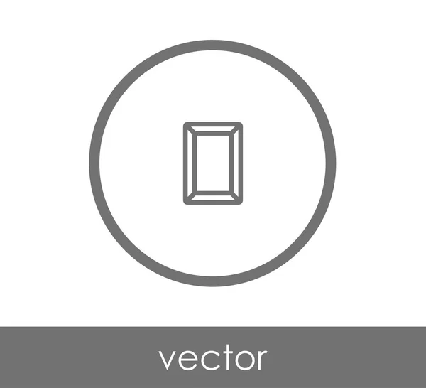 Rektangulär ram ikon — Stock vektor