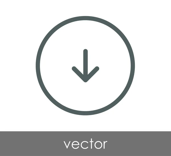 Ícone de seta para download — Vetor de Stock