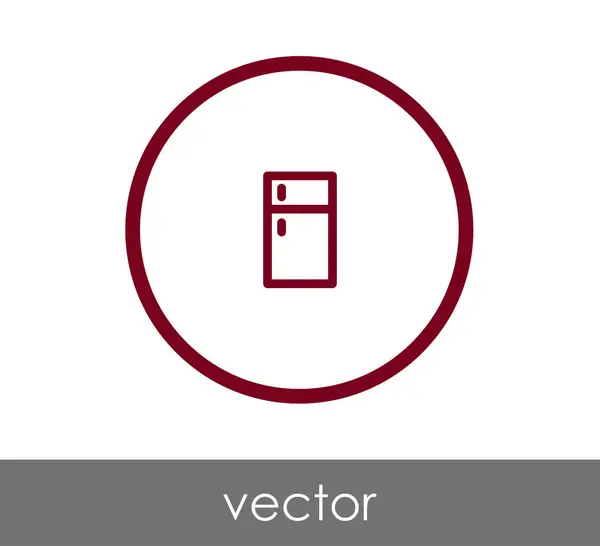 Nevera icono plano — Vector de stock