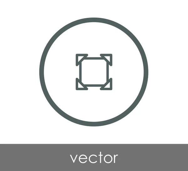 Ícone círculo de tela cheia — Vetor de Stock