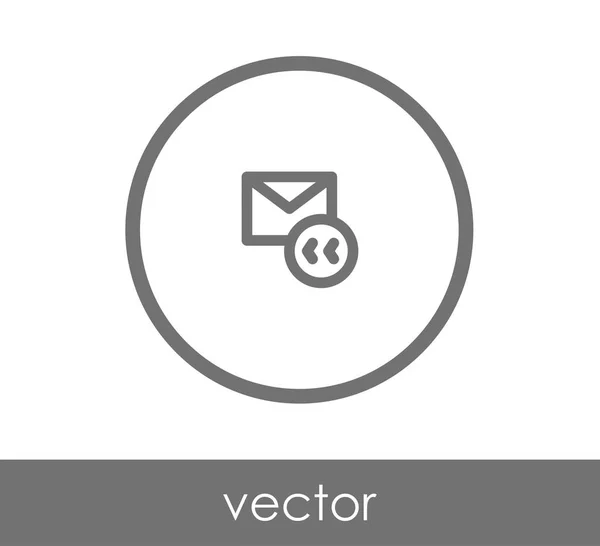 Antwoord e-mailpictogram — Stockvector