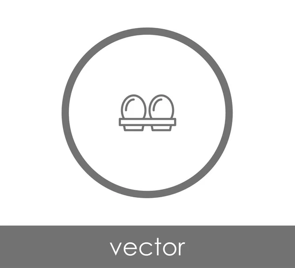 Huevos icono plano — Vector de stock